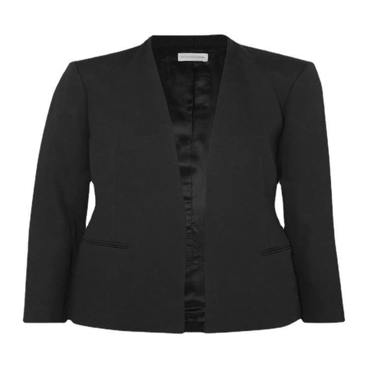 Damen Zweiteiliges Tailoring-Set aus Stretchkrepp mit offenem Longblazer und verkürzter Zigarettenhose Shop Nory