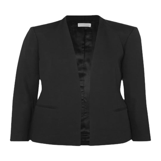 Damen Zweiteiliges Tailoring-Set aus Stretchkrepp mit offenem Longblazer und verkürzter Zigarettenhose Shop Nory