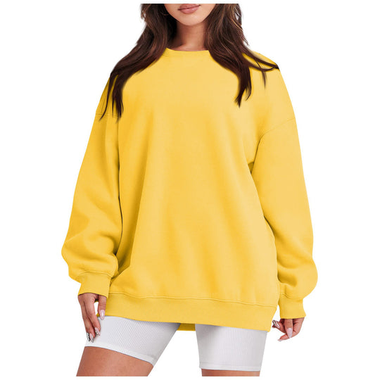 Damen nan Longline-College-Sweatshirt mit geripptem Saum, Raglanärmeln und angerauter Innenseite Shop Nory