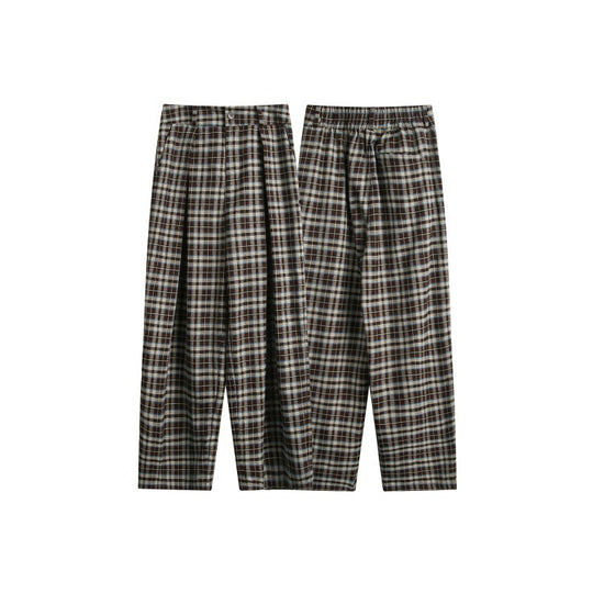 Damen Hochtaillierte Karierte Bundfalten‑Hose im weiten Culotte‑Schnitt Shop Nory