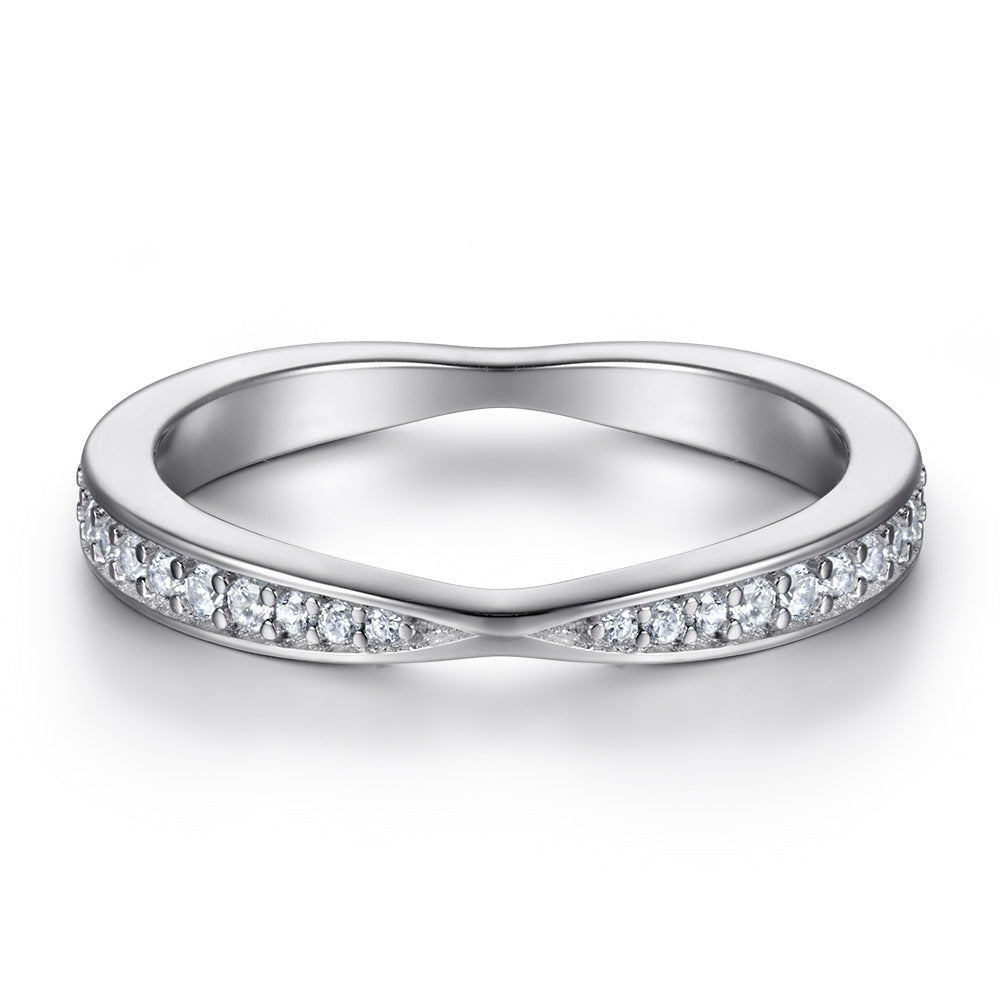 Damen Infinity-Ring mit funkelndem Zirkonia-Besatz Shop Nory