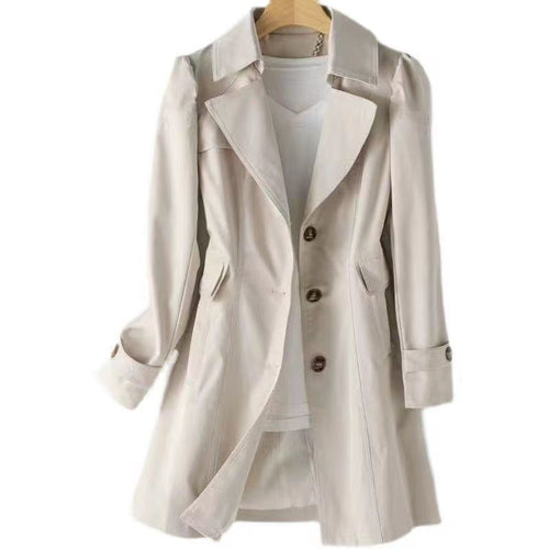 Damen Eleganter Trenchcoat mit hohem Kragen