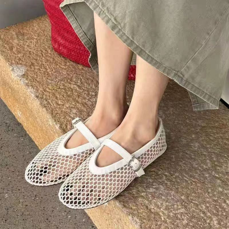 Damen Netzschuhe mit verstellbarem Riemen und atmungsaktivem Obermaterial