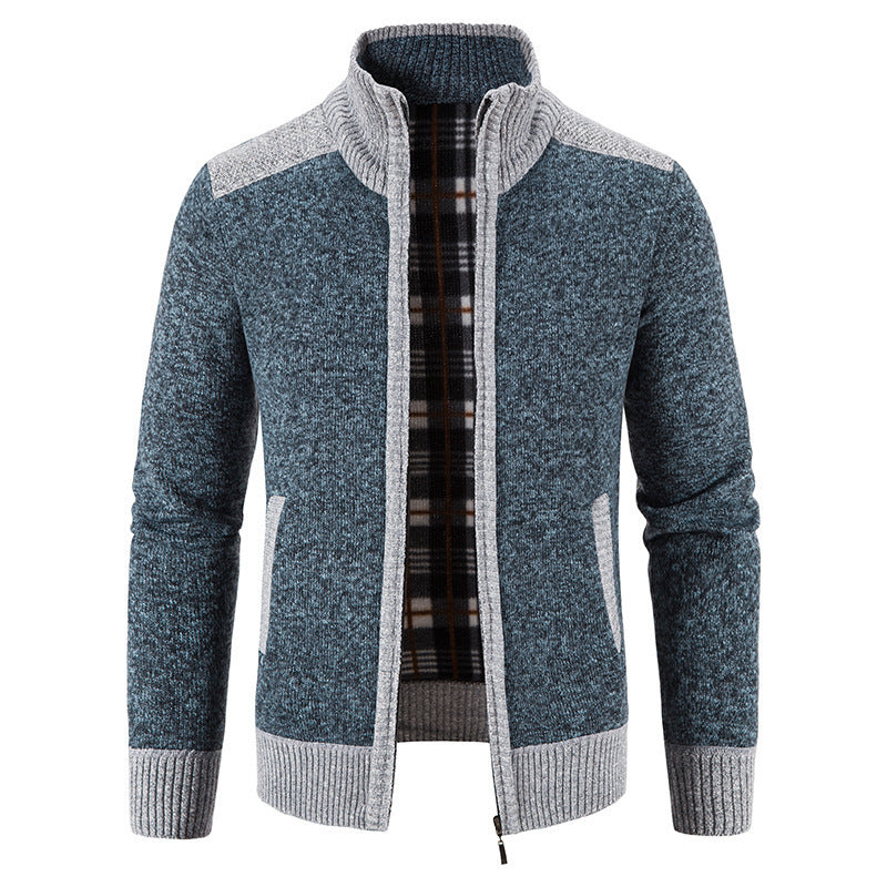 Herren Strickjacke mit hohem Kragen