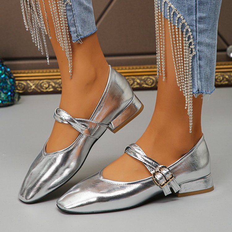 Damen Ballerinas mit dekorativer Schließe und elegantem Obermaterial