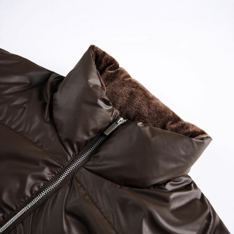Damen Gekürzte wattierte Boxy‑Jacke mit hohem Stehkragen und Teddyfutter Shop Nory