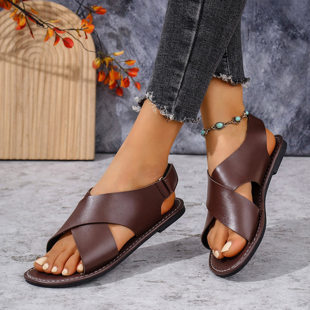 Damen Komfortable Riemchen-Sandalen mit verstellbarem Riemen und anatomischem Fußbett
