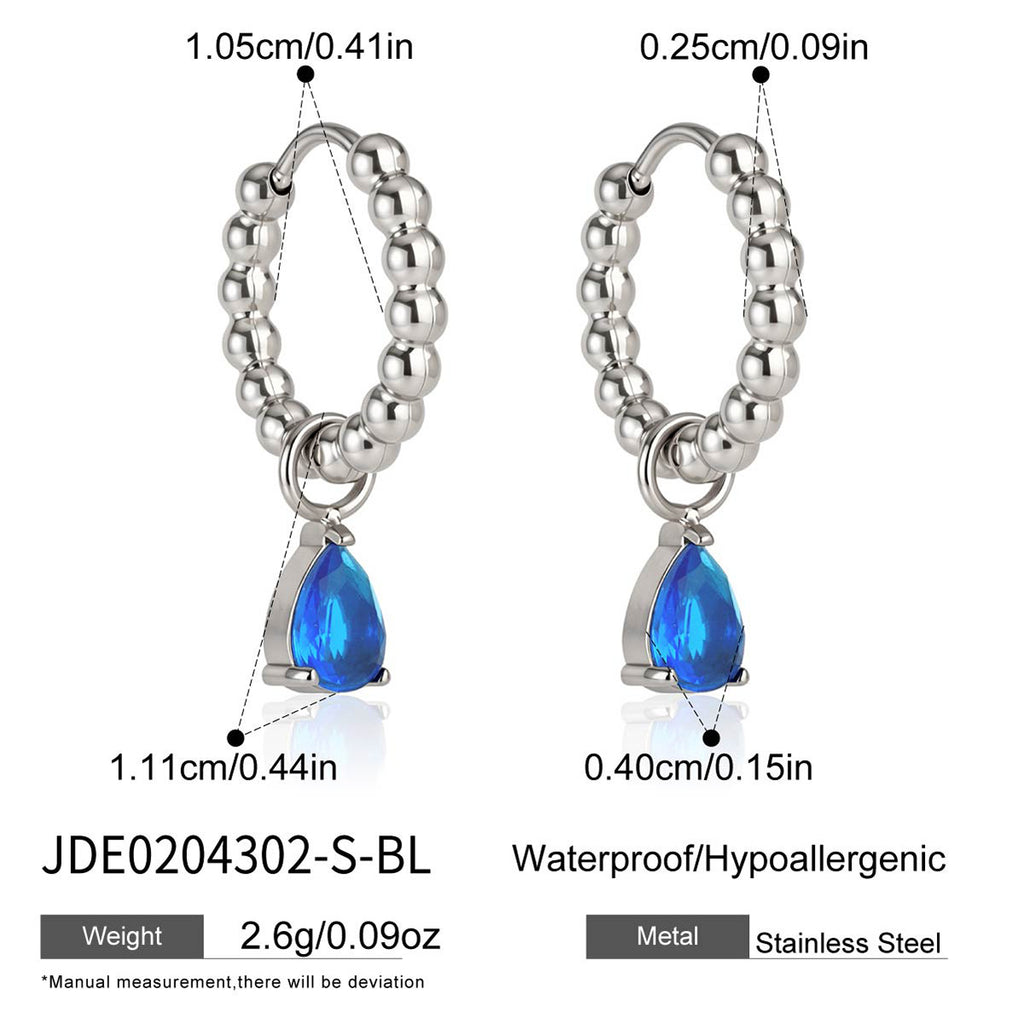 Damen Ohrhänger mit funkelndem Kristall und stilvollem Perlenrand Shop Nory