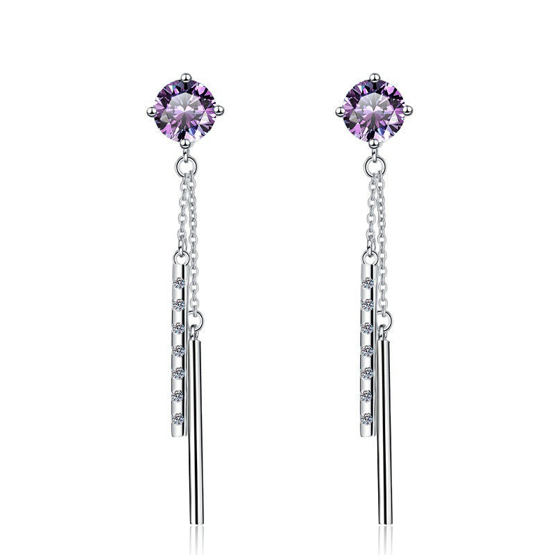 Damen Ohrstecker im modernen Design mit abnehmbaren Glitzerstäben Shop Nory