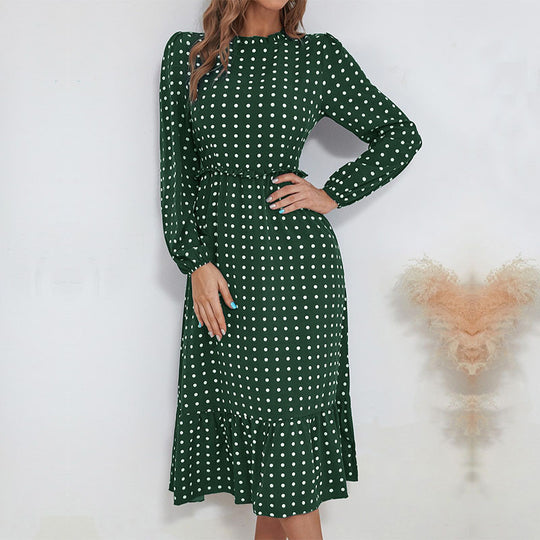 Damen Verspielt gemustertes Maxikleid mit Rüschendetails Shop Nory