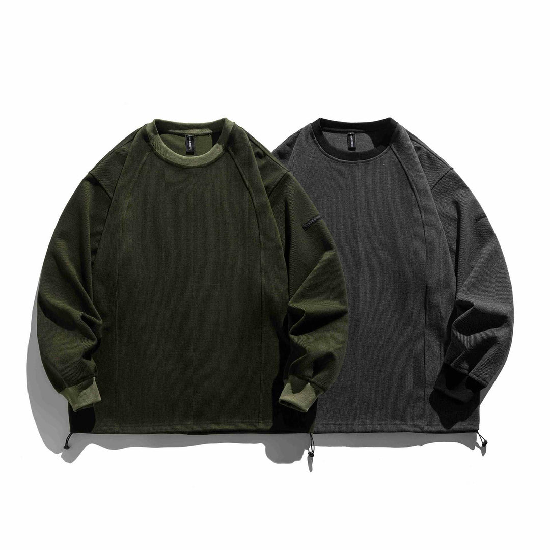 Herren Rippsweatshirt mit Tunnelzug und Raglanärmeln Shop Nory