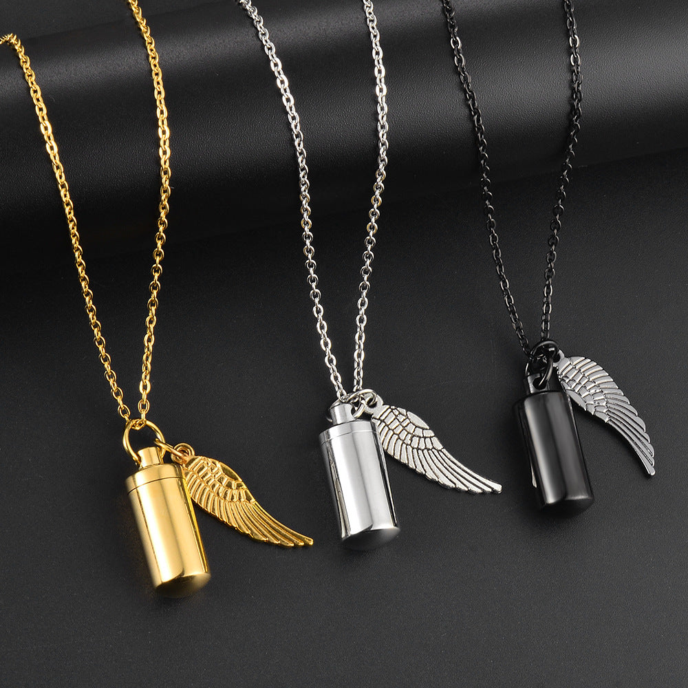 Damen Halskette mit einzigartigem Anhänger im Kapseldesign Shop Nory