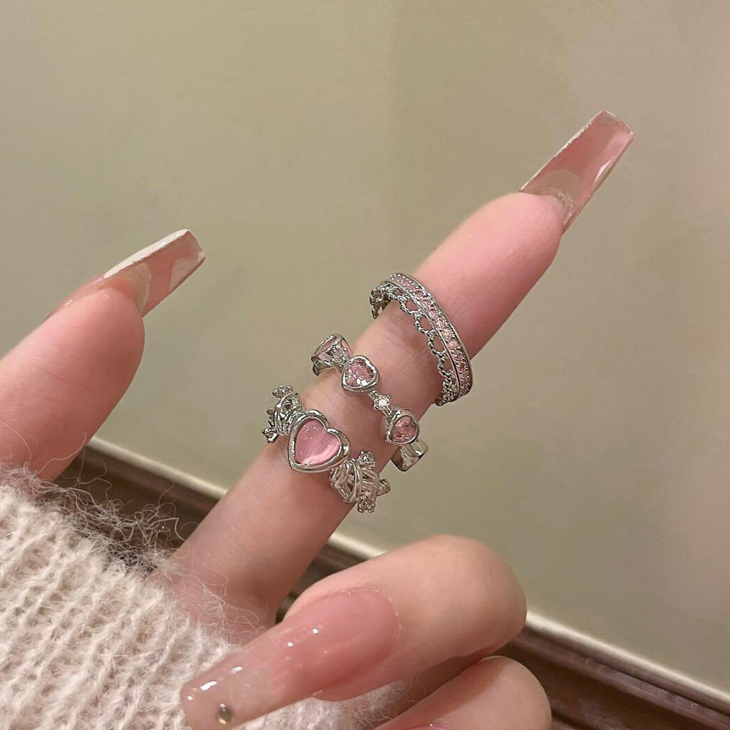 Damen Ring-Set mit funkelnden Zirkonia-Elementen Shop Nory