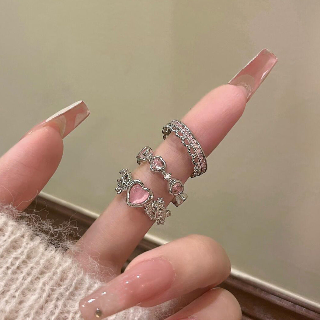 Damen Ring-Set mit funkelnden Zirkonia-Elementen Shop Nory
