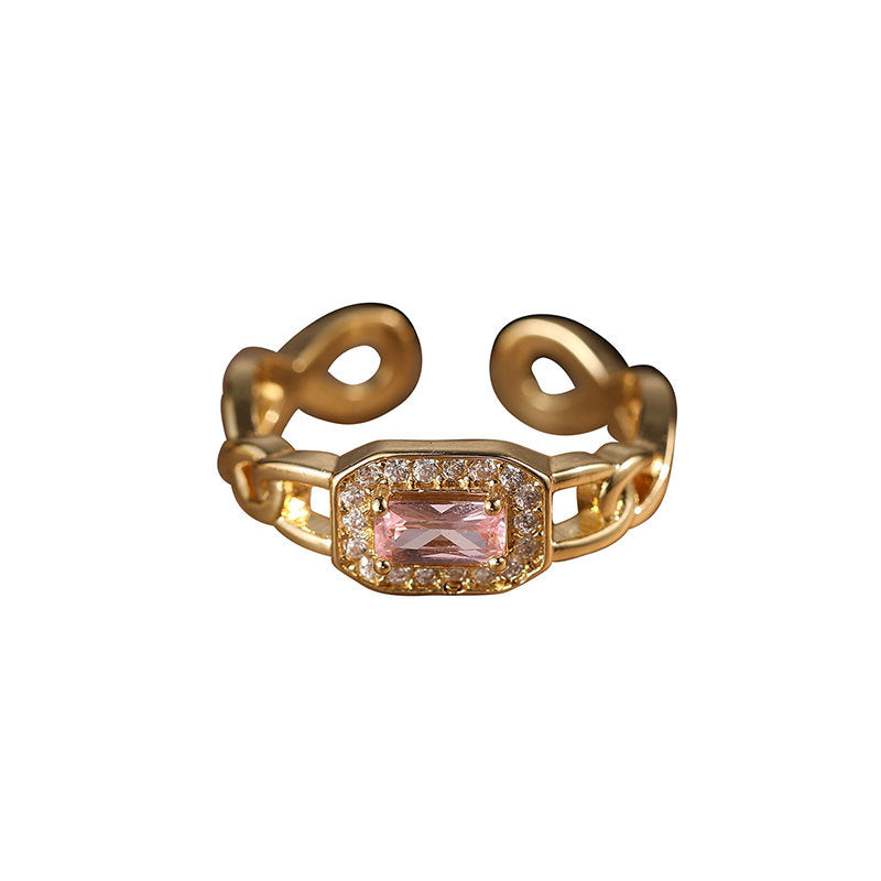 Damen Offener Ring mit elegantem Design und strahlendem Zirkonia Shop Nory