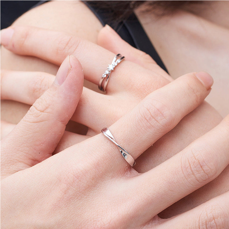Damen eleganter Ring mit funkelndem Zirkonia-Besatz Shop Nory