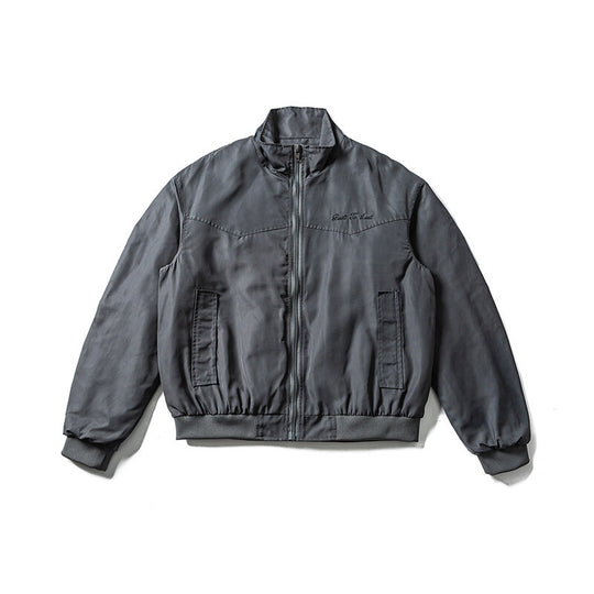 Herren Leichte Bomberjacke im minimalistischen Satin-Look mit Stehkragen und elastischem Saum Shop Nory
