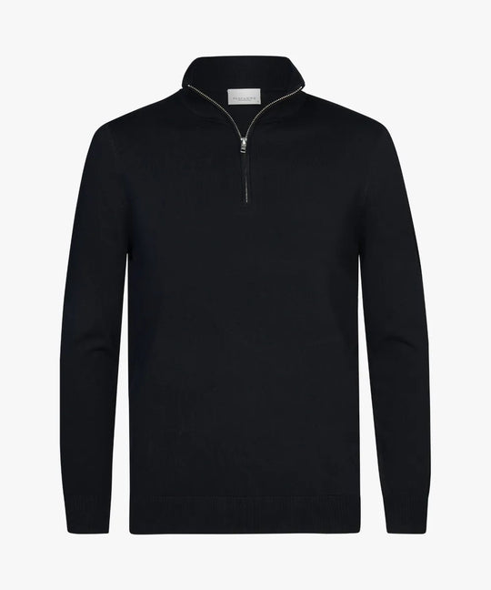 Herren nan feiner Troyer mit kurzem Reißverschluss, geripptem Saum und Merino-Mix Shop Nory