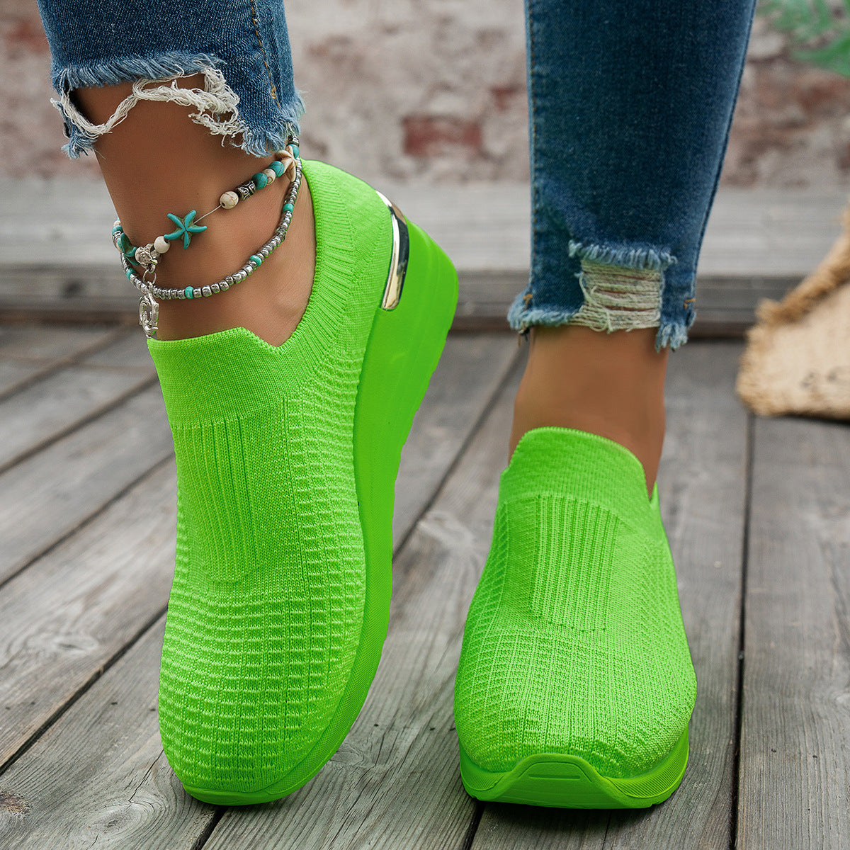 Damen Sneakers mit rutschfester Sohle und modischem Leopardenmuster
