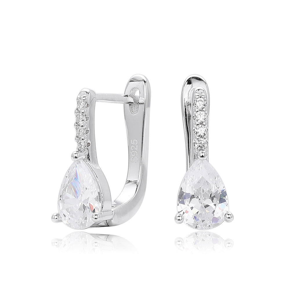 Damen Ohrhänger aus hochwertigem 925 Sterling Silber mit funkelnden Zirkonsteinen Shop Nory