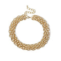 Damen Kette mit eleganten, mehrlagigen Gliederdesign Shop Nory