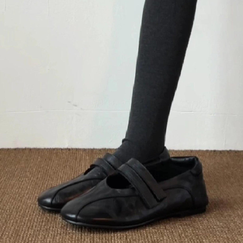 Damen elegante Mokassins mit modischen Riemchen