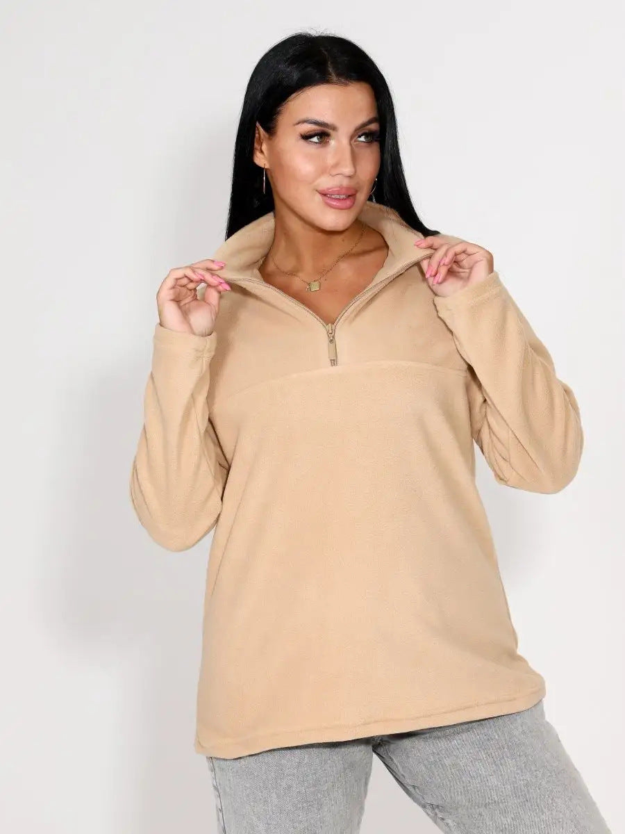 Damen kuscheliger Fleece-Pullover Shop Nory