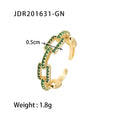 Damen Offener Ring mit elegantem Zirkonia-Design Shop Nory