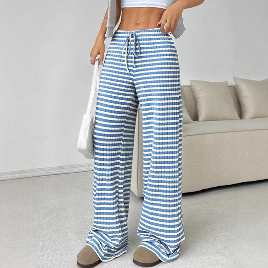 Damen luftige Komfort-Hose mit elastischem Bund und Taschen