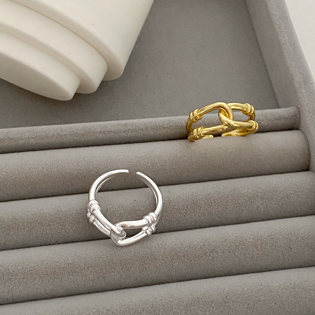 Damen Offener Ring mit kreativem Kettendesign Shop Nory