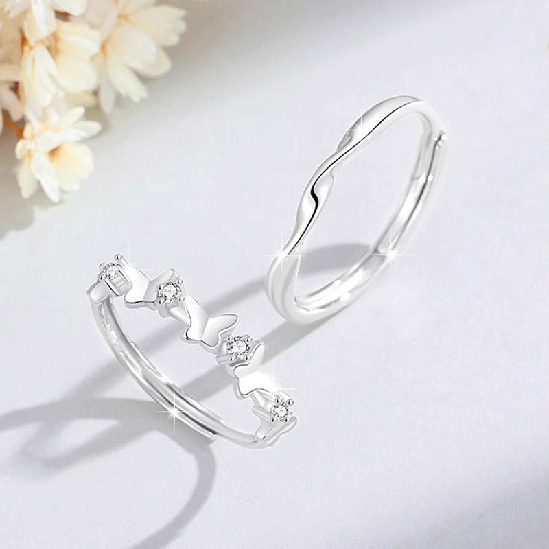 Damenring mit geschwungenem Design und glänzender Oberfläche Shop Nory