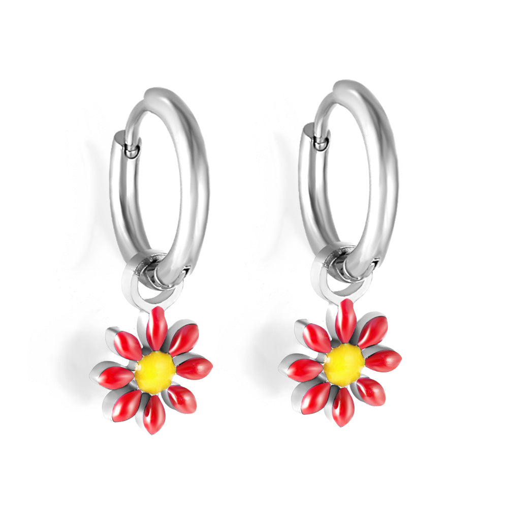 Damen Ohrstecker mit verspieltem Blumendesign und hochwertiger Edelstahloberfläche Shop Nory