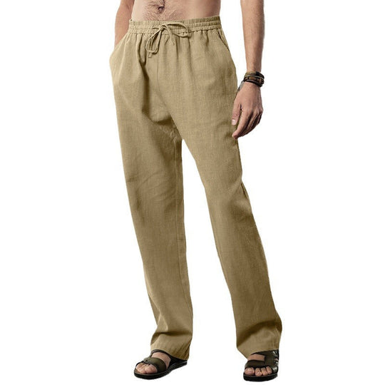 Herren entspannte Freizeithose mit elastischem Bund und praktischen Taschen