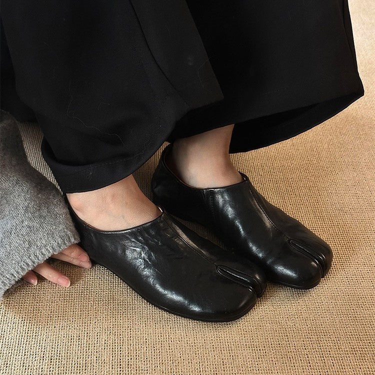 Damen elegante Mokassins mit zusätzlicher Zehenfreigabe