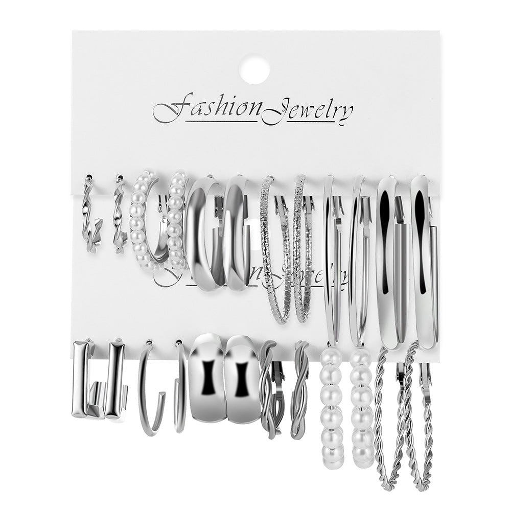 Damen Creolen-Set mit funkelnden Details und vielseitigen Designs Shop Nory
