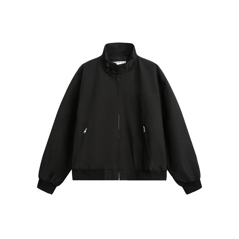 Herren Urbaner Microfaser-Blouson mit Stehkragen, verdeckter Knopfleiste und Reißverschlusstaschen Shop Nory