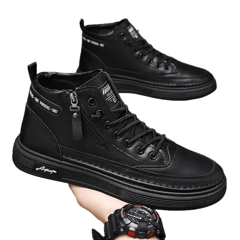 Herren Hochwertige Leder Sneakers