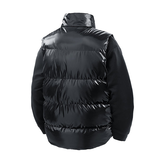 Herren Glänzende gesteppte Stehkragen-Weste mit Thermofüllung Shop Nory
