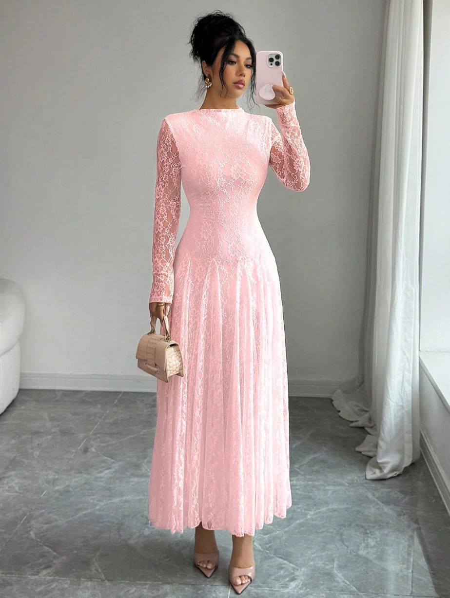 Damen Elegantes Hochzeitskleid mit Spitzenärmeln Shop Nory