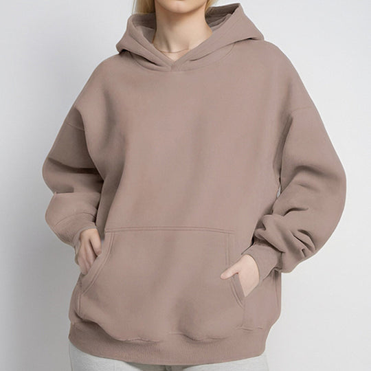 Damen nan oversized Kapuzenpullover mit Kängurutasche, French-Terry Innenfutter und überschnittener Schulter Shop Nory