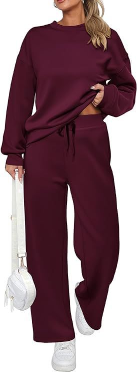 Damen nan zweiteiliges French-Terry Lounge-Set mit oversized Rundhals-Pullover und weitem Highwaist-Jogger Shop Nory