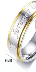 Damen Ring mit eingravierter Botschaft und edler zweifarbiger Oberfläche Shop Nory