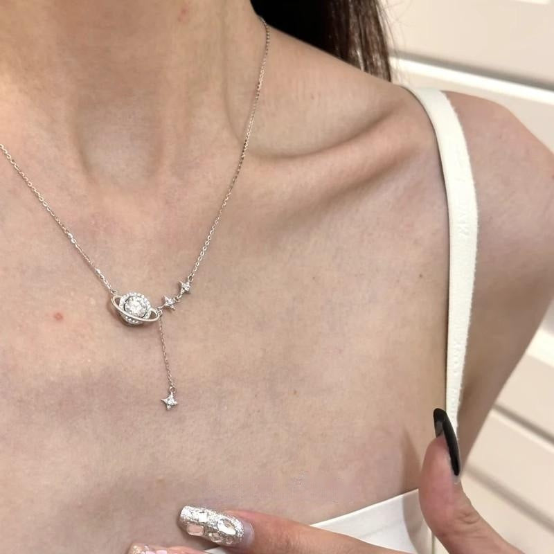Damen zarte Halskette mit funkelndem Anhänger Shop Nory