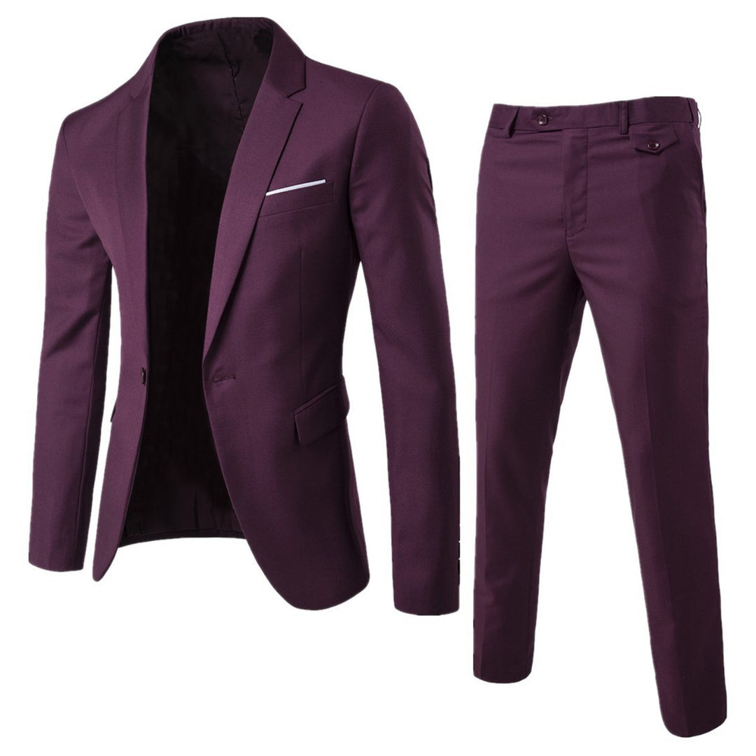 Herren Zweiteiliger Slim-Fit Anzugset mit tailliertem Sakko und schmaler Anzughose Shop Nory