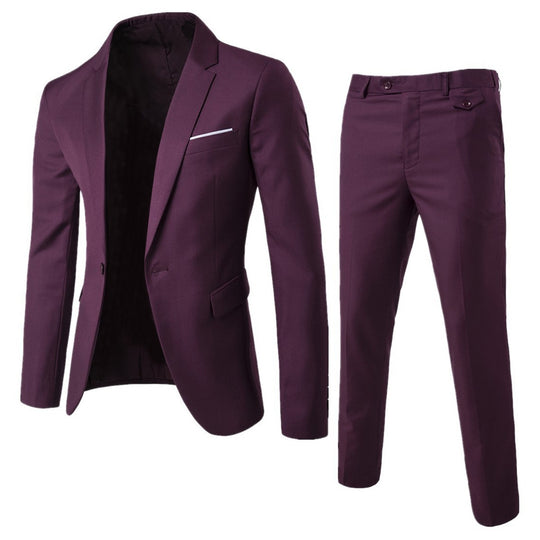 Herren Zweiteiliger Slim-Fit Anzugset mit tailliertem Sakko und schmaler Anzughose Shop Nory
