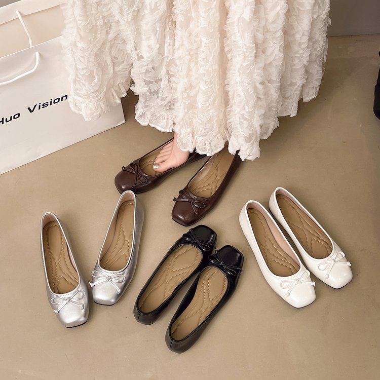 Damen Ballerinas mit zartem Schleifenakzent und gepolsterter Innensohle