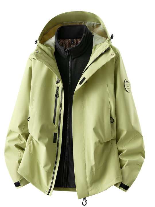 Herren wasserdichte Outdoorjacke mit abnehmbarer Fleece-Innenjacke Shop Nory