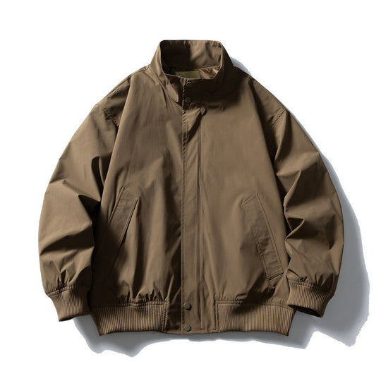 Herren Boxy-Bomberjacke mit Stehkragen, verdeckter Druckknopfleiste und elastischen Rippbündchen Shop Nory