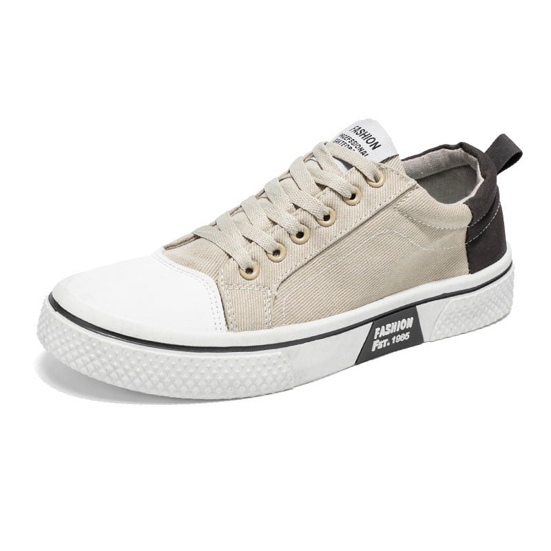 Herren Low-Top Canvas-Plateau-Sneaker mit profilierter Gummisohle und verstärkter Zehenkappe Shop Nory