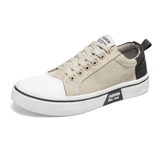 Herren Low-Top Canvas-Plateau-Sneaker mit profilierter Gummisohle und verstärkter Zehenkappe Shop Nory